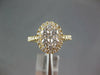 ESTATE LARGE 1.02CT DIAMOND 18KT YELLOW GOLD 3D CLUSTER HALO CLASSIC LOVE RING