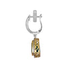 3.32CT DIAMOND & AAA EMERALD 18K 2 TONE GOLD 3D PEAR SHAPE & ROUND HALO EARRINGS