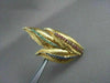 ANTIQUE LARGE 3.50CT AAA SAPPHIRE RUBY & EMERALD LEAF 18KT Y GOLD BROOCH #1883