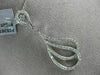 ESTATE LARGE .66CT DIAMOND 18KT WHITE GOLD 3D CLASSIC TEAR DROP FLOATING PENDANT