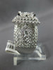 EXTRA LARGE 4.42CT DIAMOND 18KT WHITE GOLD 3D ROUND & PRINCESS ENGAGEMENT RING