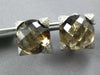 21.58CT DIAMOND & AAA SMOKY TOPAZ 18KT WHITE GOLD 3D STAR FUN CLIP ON EARRINGS