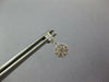 ESTATE SMALL .50CT DIAMOND 14KT WHITE GOLD 3D FLOWER CLUSTER HANGING EARRINGS