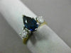 ESTATE 1.50CT DIAMOND & AAA SAPPHIRE 14KT WHITE & YELLOW GOLD 3D ENGAGEMENT RING