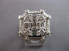 EXTRA LARGE 1.96CT DIAMOND 18KT WHITE GOLD 3D ROUND & BAGUETTE ANNIVERSARY RING