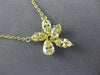 ESTATE GIA 1.57CT WHITE & FANCY YELLOW DIAMOND 18KT YELLOW GOLD FLOWER NECKLACE