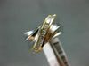 ESTATE WIDE .33CT ROUND DIAMOND 14KT TWO TONE GOLD CRISS CROSS CHANNEL FUN RING