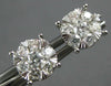 ESTATE .71CT DIAMOND 14KT WHITE GOLD 3D CLASSIC CLUSTER INVISIBLE STUD EARRINGS