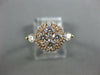 WIDE .85CT DIAMOND 18KT ROSE GOLD 3D CLUSTER FLOWER HALO FRIENDSHIP PROMISE RING