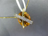 ESTATE 5.88CT DIAMOND & AAA CITRINE 14KT YELLOW GOLD OVAL & ROUND X LOVE PENDANT