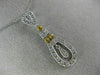 ESTATE .30CT WHITE & FANCY YELLOW DIAMOND 14K 2 TONE GOLD FILIGREE PENDANT 19538