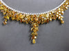 GIA LARGE 37.87CT WHITE & FANCY YELLOW ORANGE DIAMOND 18KT 2 TONE GOLD NECKLACE