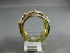 ESTATE LARGE 1.42CT DIAMOND 14KT WHITE YELLOW & ROSE GOLD MULTI ROW BAMBOO RING