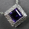 .70CT DIAMOND & AAA AMETHYST 14KT WHITE GOLD PRINCESS & ROUND HALO LOVE NECKLACE