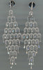 EXTRA LARGE 5.51CT DIAMOND 18KT WHITE GOLD ROUND & BAGUETTE FUN HANGING EARRINGS