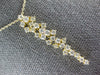 ESTATE .80CT DIAMOND 14K YELLOW GOLD 3D CLUSTER ELONGATED FLOATING LOVE NECKLACE