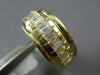 ESTATE WIDE 1.46CT DIAMOND 14KT YELLOW GOLD 3D BAGUETTE CHANNEL ANNIVERSARY RING