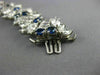 ANTIQUE 28.30CT DIAMOND & AAA SAPPHIRE PLATINUM 3D FLOWER OPEN FILIGREE BRACELET