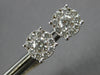 ESTATE 1.27CT DIAMOND 18KT WHITE GOLD SOLITAIRE CLUSTER INVISIBLE STUD EARRINGS