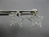 ESTATE .35CT DIAMOND 14KT WHITE GOLD 3D CLASSIC OPEN STAR STUD HANGING EARRINGS