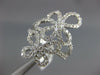 ESTATE LARGE 1.20CT DIAMOND 18KT WHITE GOLD 3D CLASSIC FLOWER BUTTERFLY FUN RING