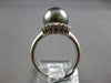 .37CT DIAMOND & AAA TAHITIAN PEARL 14KT WHITE GOLD 3D SOLITAIRE HALO LOVE RING