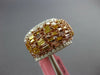WIDE 2.14CT WHITE CANARY & PINK DIAMOND 18K WHITE & ROSE GOLD ANNIVERSARY RING