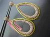 LARGE 5.25CT PINK & FANCY YELLOW DIAMOND 18K YELLOW & ROSE GOLD HANGING EARRINGS