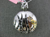 .84CT WHITE & FANCY YELLOW DIAMOND & ENAMEL 18K TRI COLOR GOLD 3D FLOWER PENDANT