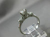 ESTATE .84CT DIAMOND 14KT WHITE GOLD PAST PRESENT FUTURE ENGAGEMENT RING #20723