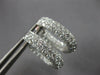 LARGE 2.95CT DIAMOND 14KT WHITE GOLD INSIDE OUT MULTI ROW HOOP HANGING EARRINGS
