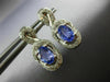 ESTATE 2.47CT DIAMOND & AAA TANZANITE 14KT WHITE GOLD PAVE SWIRL EARRINGS #15690