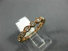 ESTATE .59CT DIAMOND 14KT ROSE GOLD FILIGREE MILGRAIN ETERNITY ANNIVERSARY RING