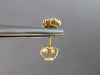 ESTATE SMALL .53CT DIAMOND 14KT YELLOW GOLD 3D CLASSIC FLOWER STUD EARRINGS