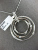 LARGE 2.05CT DIAMOND 14KT WHITE GOLD 3D MULTI CIRCULAR ETOILE FLOATING PENDANT