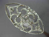 LARGE 1.33CT DIAMOND 14KT WHITE GOLD 3D OPEN FILIGREE FLOWER MARQUISE SHAPE RING