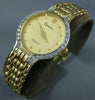 ESTATE LARGE GENEVE .70CT DIAMOND 14KT WHITE & YELLOW GOLD 3D ROUND WATCH #10771