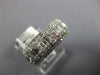 LARGE DIAMOND 14KT WHITE GOLD ROUND BAGUETTE & PRINCESS CLUSTER ANNIVERSARY RING