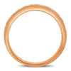 ESTATE .45CT DIAMOND 14KT ROSE GOLD ROUND CHANNEL PRONG CLASSIC ANNIVERSARY RING