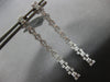 ESTATE 1.05CT DIAMOND 18K WHITE GOLD ROUND 2 ROW CHANDELIER FUN HANGING EARRINGS