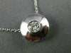 ESTATE .17CT DIAMOND 14KT WHITE GOLD 3D CLASSIC ROUND SOLITAIRE PENDANT #4672