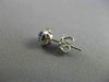 ESTATE 1.18CT DIAMOND & AAA SAPPHIRE 18KT WHITE GOLD 3D ROUND HALO STUD EARRINGS