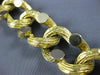ESTATE WIDE & LONG 18KT WHITE & YELLOW GOLD 3D SOLID LINK BRACELET