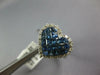 LARGE 2.16CT DIAMOND & AAA SAPPHIRE 14KT WHITE GOLD 3D PRINCESS HEART LOVE RING
