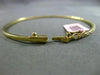 ESTATE .55CT DIAMOND 18KT YELLOW GOLD 3D ETOILE CLASSIC 2mm BANGLE BRACELET