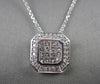 ESTATE .68CTW DIAMOND SQUARE FILIGREE 14KT WHITE GOLD PENDANT F COLOR VVS !!!!!!