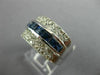 WIDE 1.45CT DIAMOND & AAA SAPPHIRE 18KT WHITE GOLD 3D FILIGREE ANNIVERSARY RING