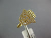 ESTATE .30CT DIAMOND 18KT YELLOW GOLD 3D CLASSIC HAMSA CHAMSA LUCKY RING