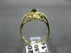 ESTATE .64CT DIAMOND & AAA SAPPHIRE 14KT YELLOW GOLD FLOWER FILIGREE RING #21357