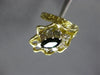 LARGE .80CT DIAMOND & AAA GREEN SAPPHIRE 18K 2 TONE GOLD 3D LEAF FUN RING #28297